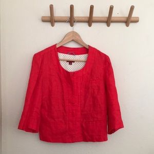 Merona cropped linen jacket